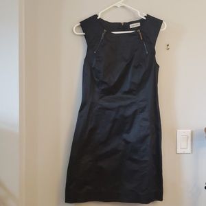 Calvin Klein Black Dress with shoulder zippers